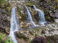 Wolfsschlucht - Drei Wasserfallarme beim Ausstieg aus der Schlucht